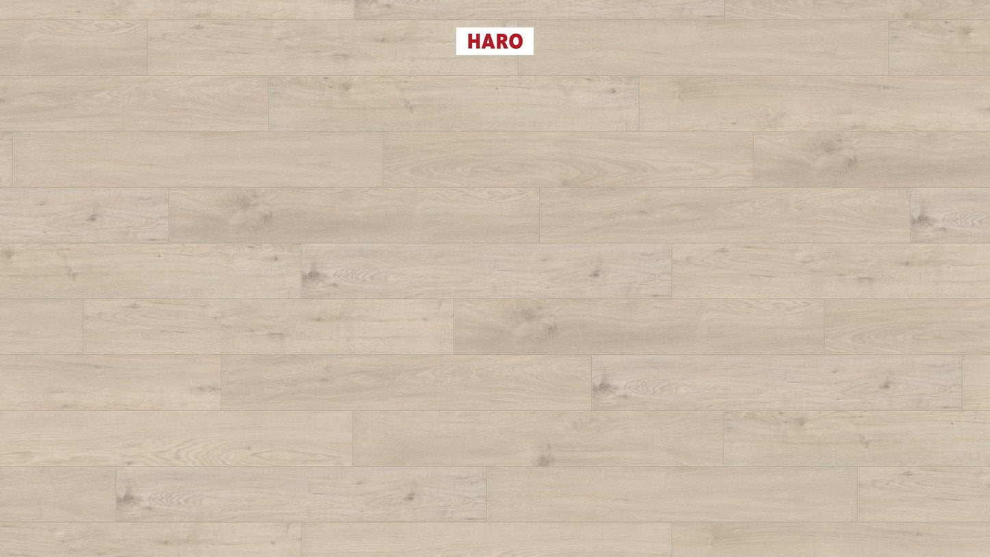HARO Laminatboden TRITTY 200 Aqua Landhausdiele 4V Eiche Sicilia weiß* authentic matt Top Connect