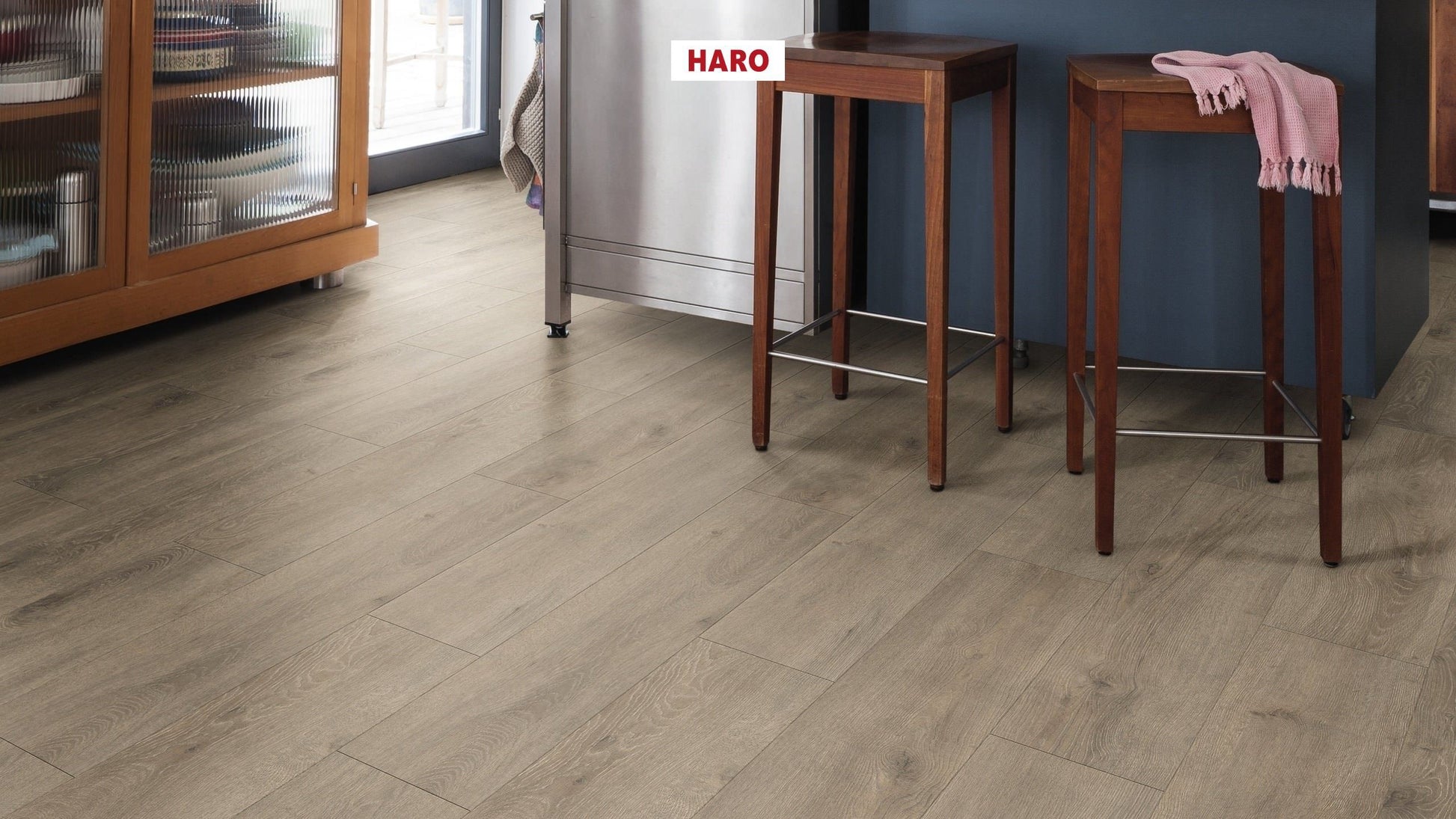 HARO Laminatboden TRITTY 200 Aqua Landhausdiele 4V Eiche Veneto mocca* authentic matt Silent Pro Top Connect
