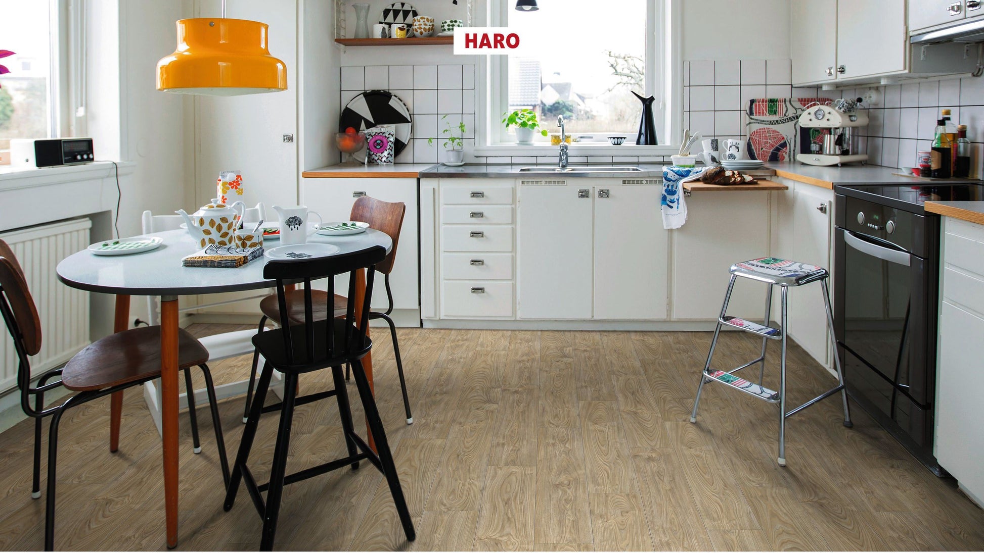 HARO Laminatboden TRITTY 200 Aqua Landhausdiele 4V Silberahorn Vario* authentic soft Silent CT Top Connect