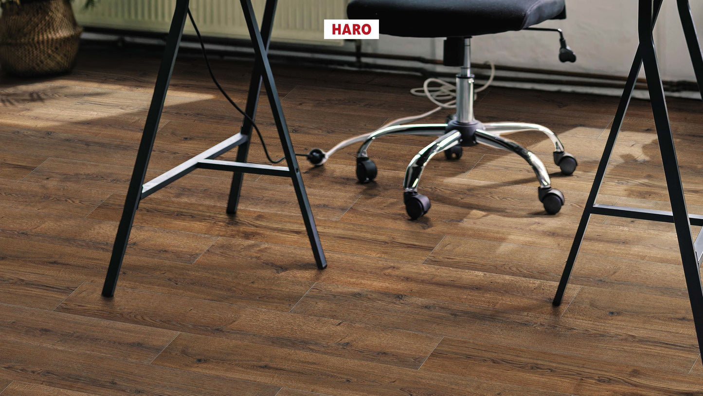 HARO Laminatboden TRITTY 90 Landhausdiele 4V Eiche Bari bernstein* authentic Top Connect
