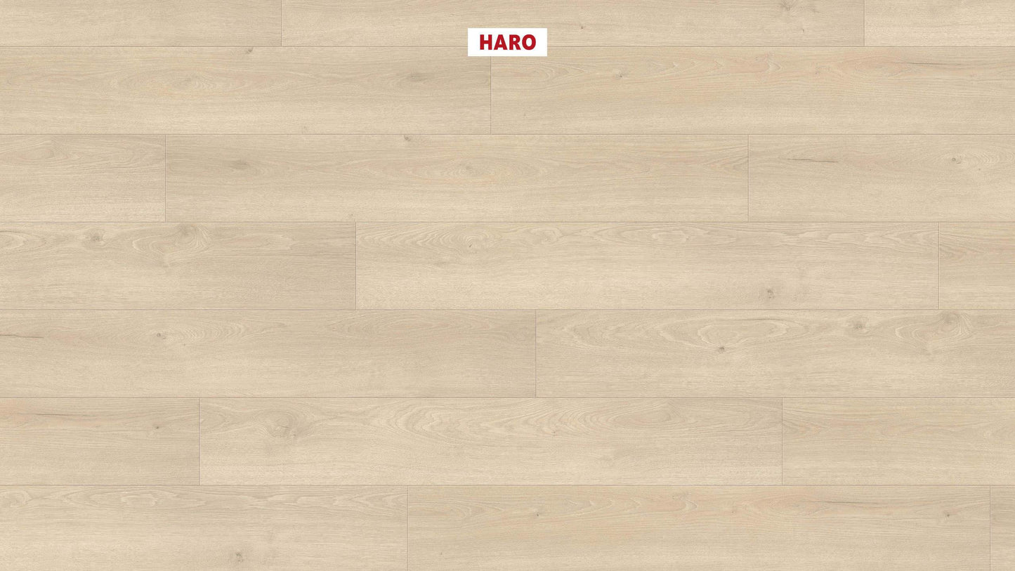 HARO Laminatboden TRITTY 90 Landhausdiele 4V Eiche Flavia weiß* authentic Silent CT Top Connect