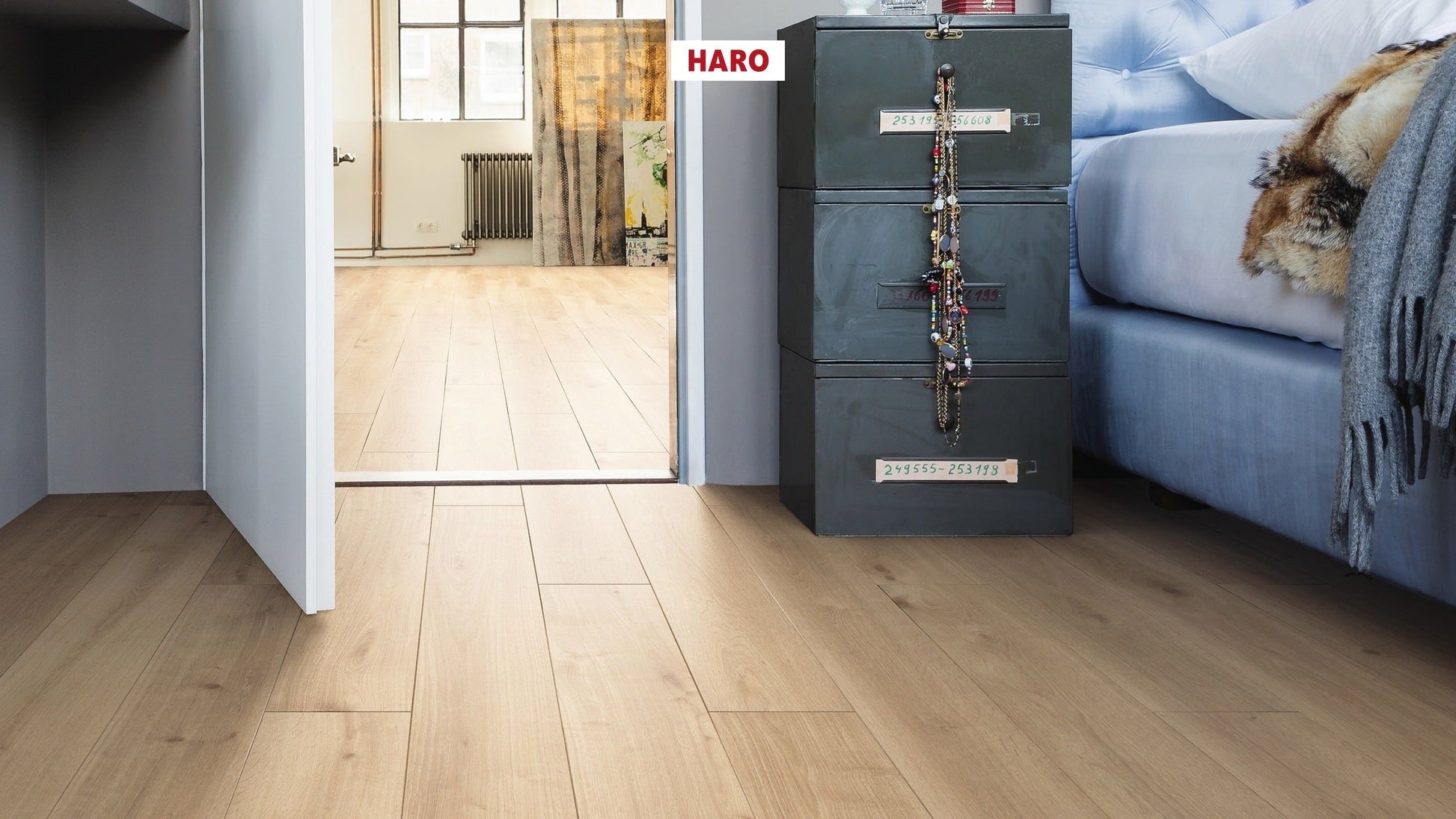 HARO Laminatboden TRITTY 90 Landhausdiele 4V Eiche Melina puro* soft matt Silent CT Top Connect