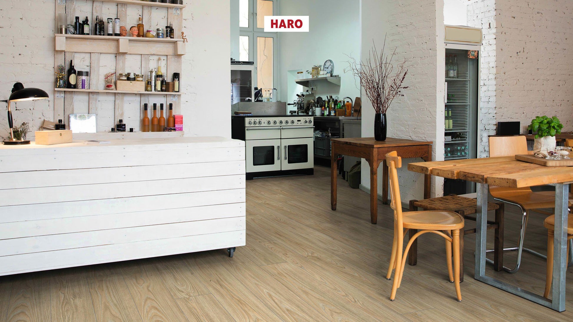 HARO Laminatboden TRITTY 90 Landhausdiele 4V Kastanie Varese* authentic soft Top Connect