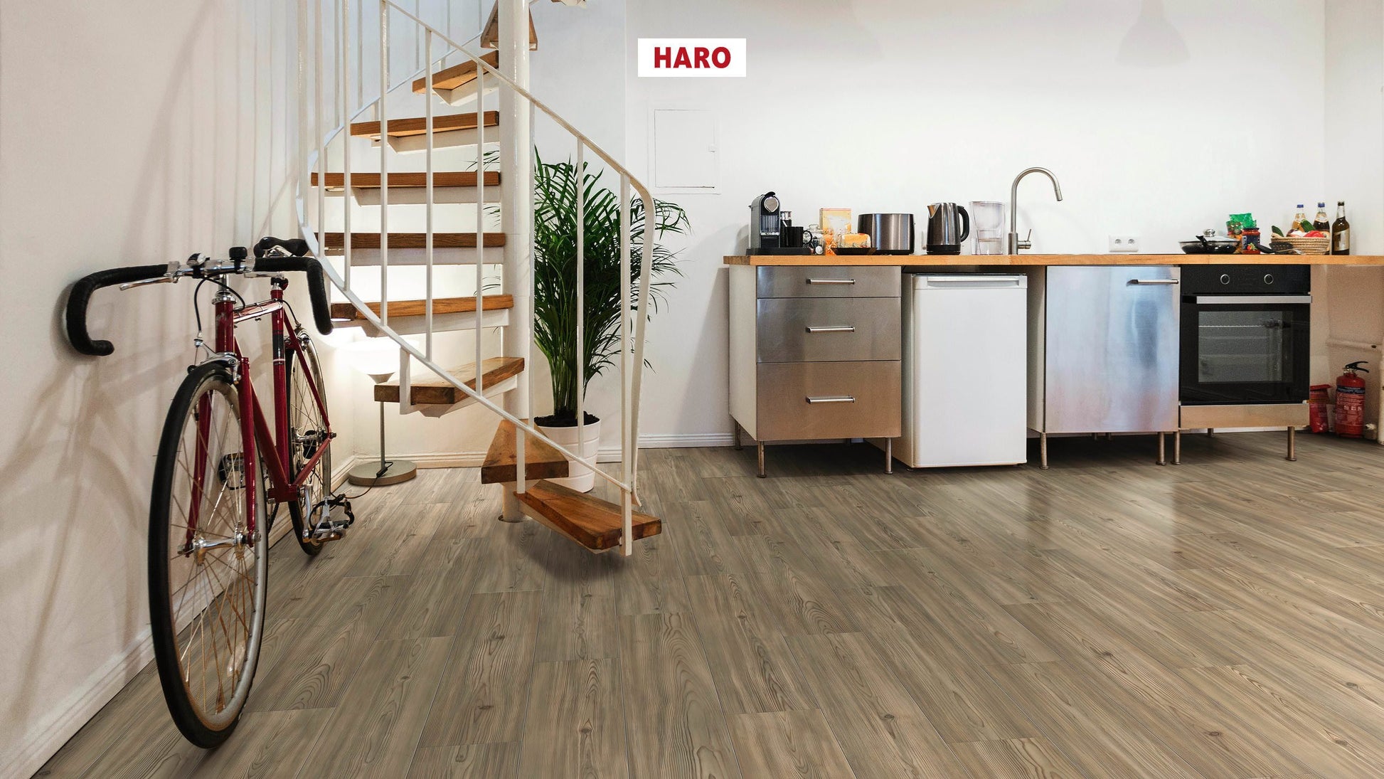HARO Laminatboden TRITTY 90 Landhausdiele 4V Pinie Florenz* soft matt Silent Pro Top Connect