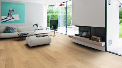 HARO PARKETT 4000 Landhausdiele 180 4V Eiche invisible Markant strukturiert naturaLin plus Top Connect