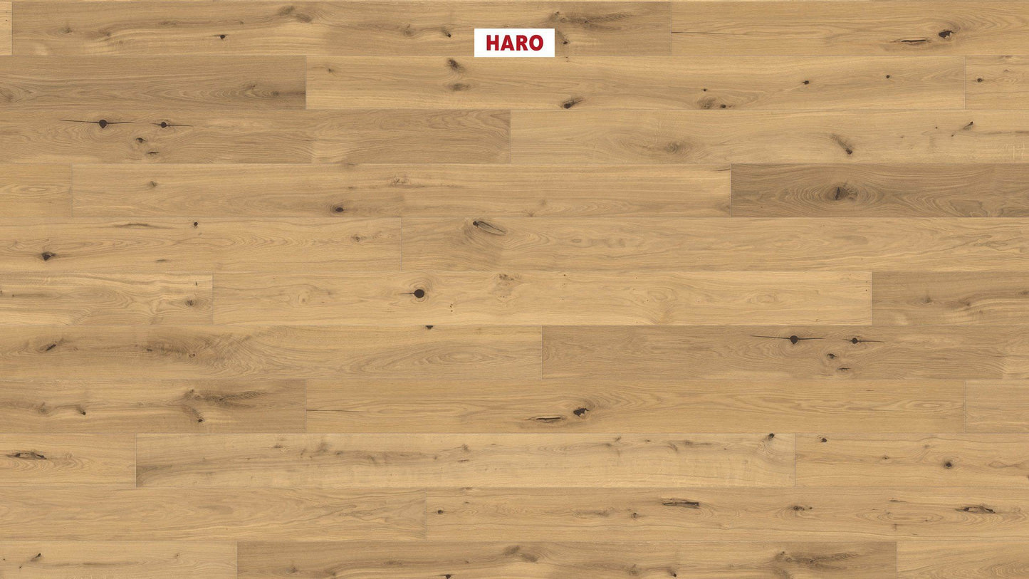 HARO PARKETT 4000 Landhausdiele 180 4V Eiche invisible Sauvage strukturiert naturaLin plus Top Connect