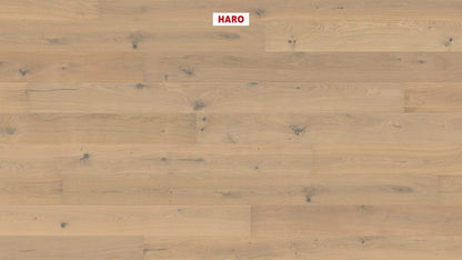 HARO PARKETT 4000 Landhausdiele 180 4V Eiche lichtweiß Sauvage strukturiert naturaLin plus Top Connect
