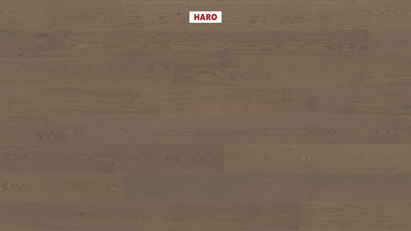 HARO PARKETT 4000 Landhausdiele 180 4V Eiche muschelgrau Markant strukturiert naturaLin plus Top Connect