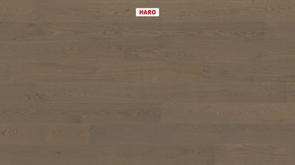 HARO PARKETT 4000 Landhausdiele 180 4V Eiche muschelgrau Markant strukturiert naturaLin plus Top Connect