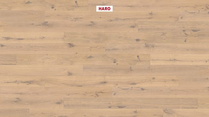 HARO PARKETT 4000 Landhausdiele 180 4V Eiche puroweiß Sauvage strukturiert naturaLin plus Top Connect