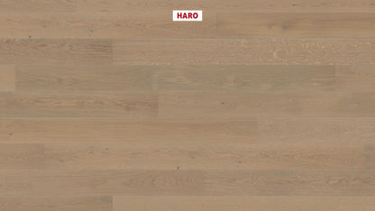 HARO PARKETT 4000 Landhausdiele 180 4V Eiche sandgrau Markant strukturiert naturaLin plus Top Connect