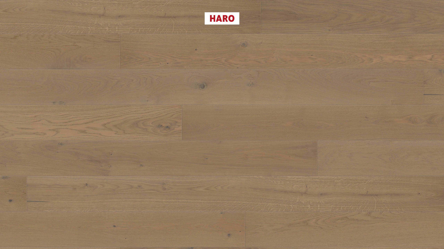 HARO PARKETT 4000 Landhausdiele 180 4V Eiche sandgrau Sauvage strukturiert naturaLin plus Top Connect