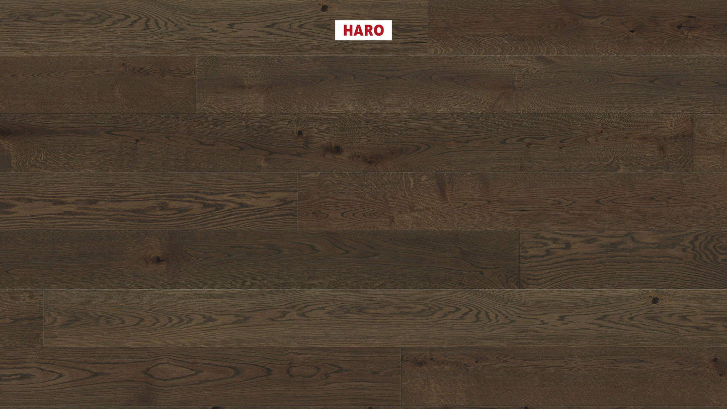 HARO PARKETT 4000 Landhausdiele 180 4V Eiche schilfbraun Sauvage strukturiert naturaLin plus Top Connect