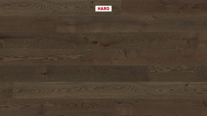 HARO PARKETT 4000 Landhausdiele 180 4V Eiche schilfbraun Sauvage strukturiert naturaLin plus Top Connect