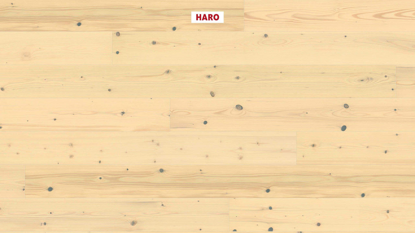 HARO PARKETT 4000 Landhausdiele 180 4V Tanne lichtweiß Universal strukturiert naturaDur Top Connect