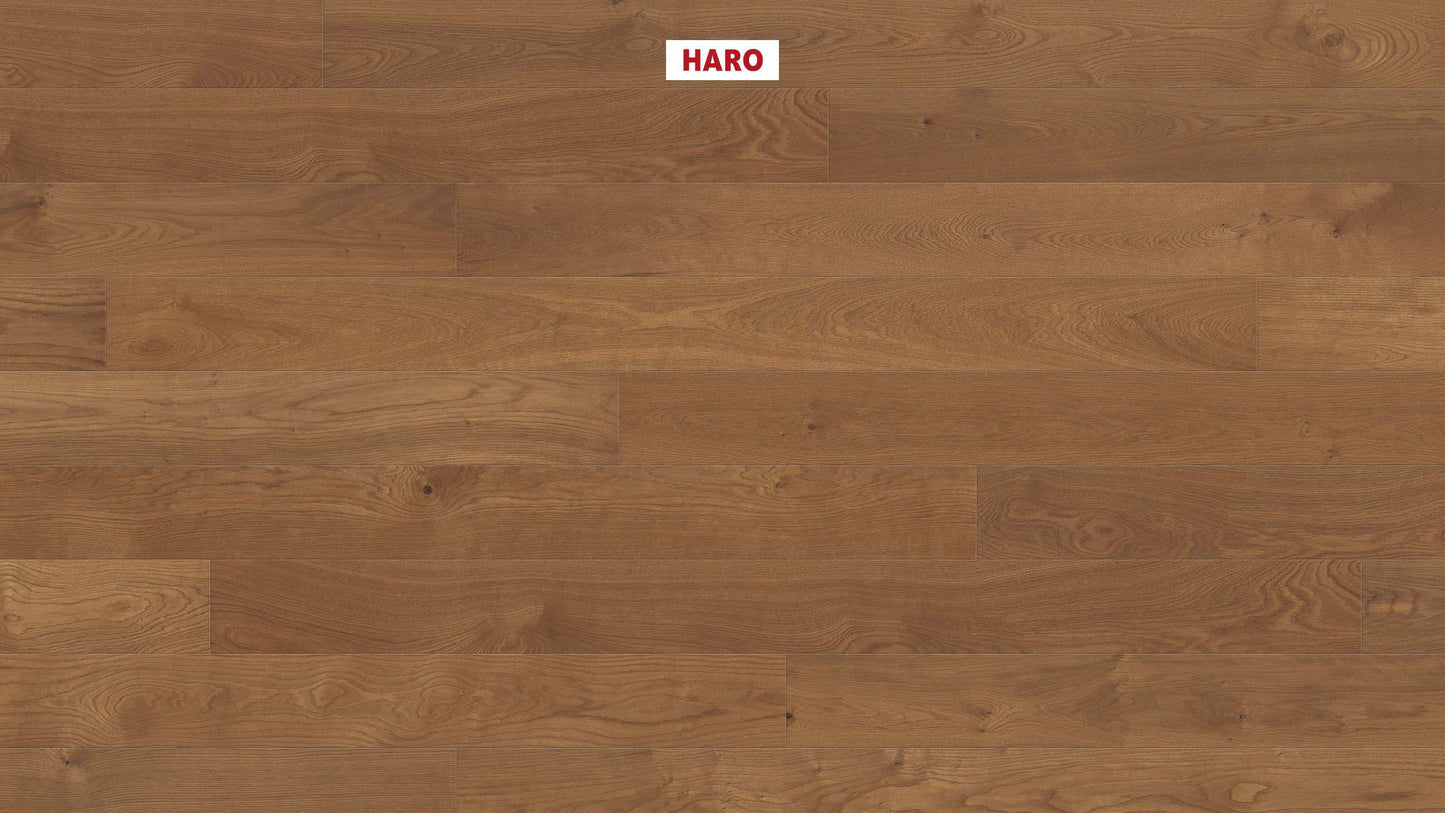 HARO PARKETT 4000 Landhausdiele Maxim 4V Bernsteineiche Markant strukturiert naturaDur Nut & Feder