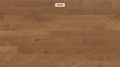 HARO PARKETT 4000 Landhausdiele Maxim 4V Bernsteineiche Markant strukturiert naturaDur Nut & Feder