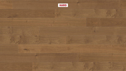 HARO PARKETT 4000 Landhausdiele Maxim 4V Bernsteineiche Markant strukturiert naturaLin plus Nut & Feder