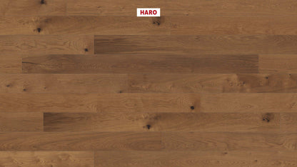 HARO PARKETT 4000 Landhausdiele Maxim 4V Bernsteineiche Sauvage strukturiert naturaDur Nut & Feder
