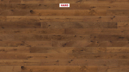 HARO PARKETT 4000 Landhausdiele Maxim 4V Bernsteineiche Sauvage strukturiert naturaLin plus Nut & Feder