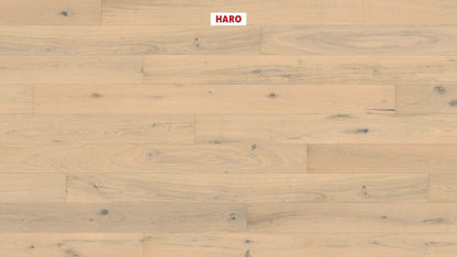 HARO PARKETT 4000 Landhausdiele Maxim 4V Eiche lichtweiß Sauvage strukturiert naturaDur Nut & Feder