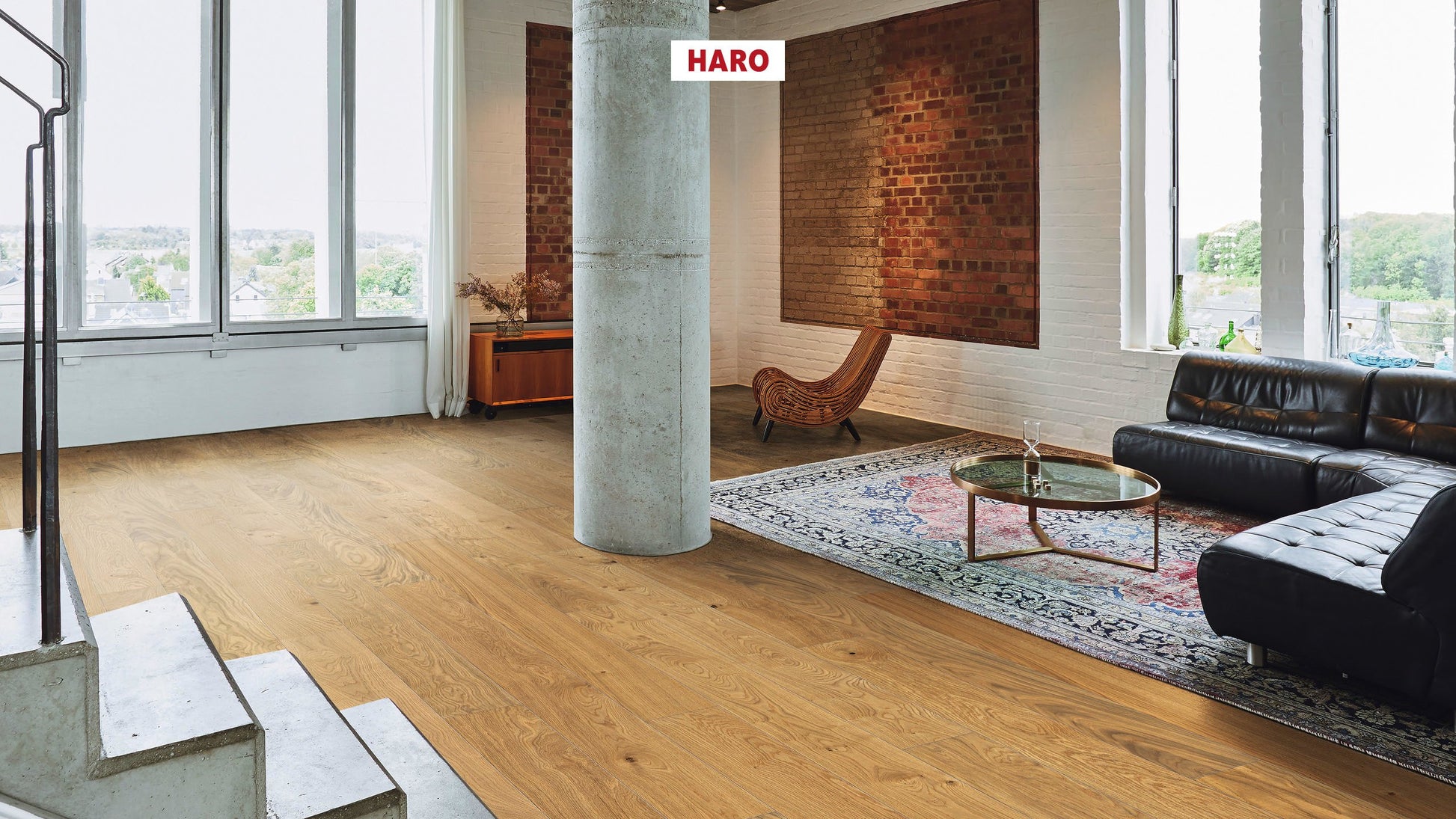 HARO PARKETT 4000 Landhausdiele Maxim 4V Eiche Markant strukturiert naturaDur Nut & Feder