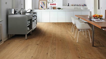 HARO PARKETT 4000 Landhausdiele Maxim 4V Eiche Markant strukturiert naturaLin plus Nut & Feder
