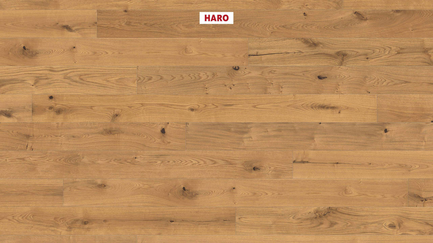 HARO PARKETT 4000 Landhausdiele Maxim 4V Eiche Sauvage strukturiert naturaDur Nut & Feder