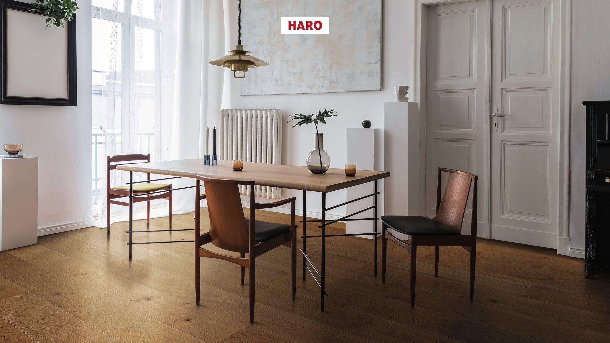 HARO PARKETT 4000 Landhausdiele Plaza 240 4V Bernsteineiche Markant strukturiert naturaDur Top Connect