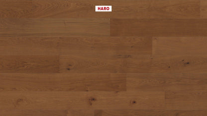 HARO PARKETT 4000 Landhausdiele Plaza 240 4V Bernsteineiche Markant strukturiert naturaDur Top Connect