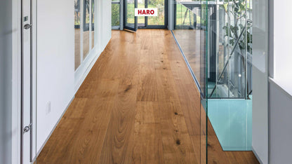 HARO PARKETT 4000 Landhausdiele Plaza 240 4V Bernsteineiche Sauvage strukturiert naturaDur Top Connect