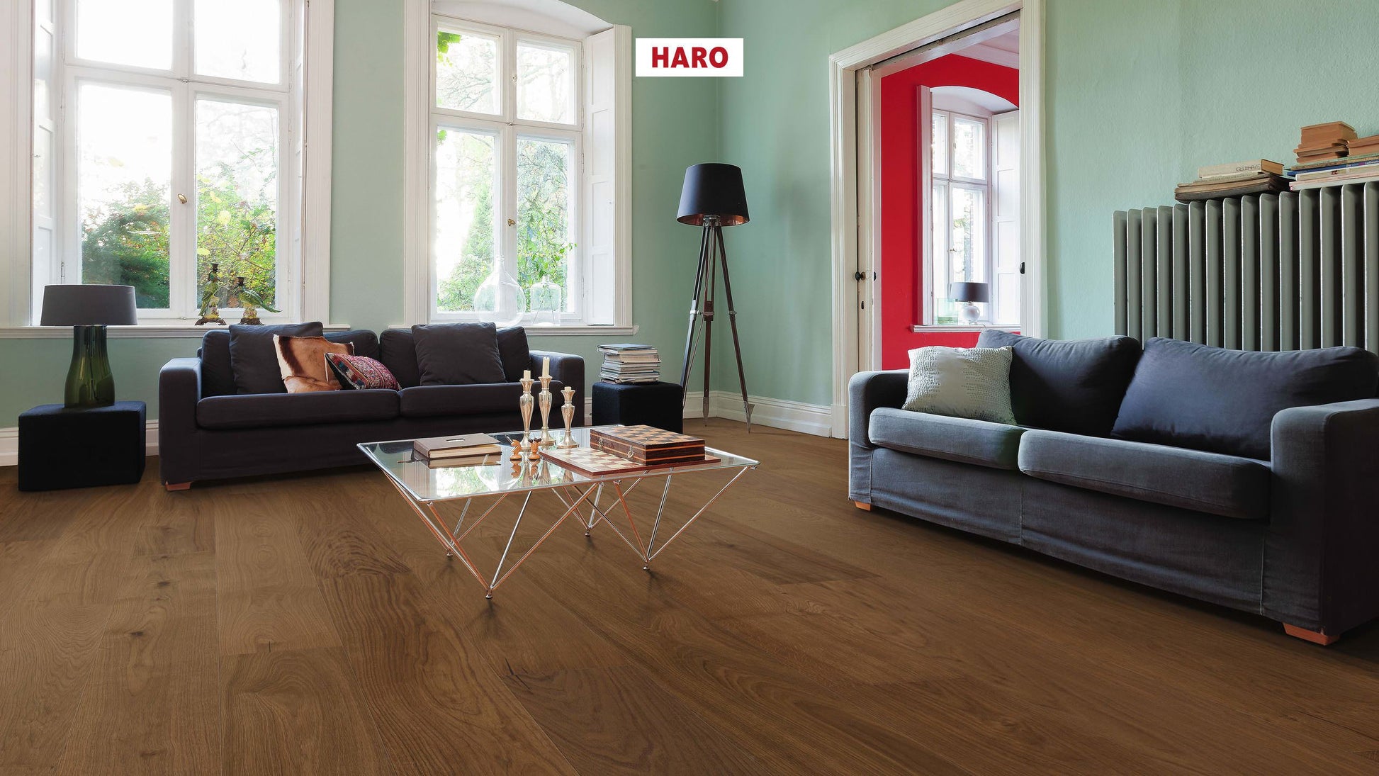HARO PARKETT 4000 Landhausdiele Plaza 240 4V Bernsteineiche Sauvage strukturiert naturaLin plus Top Connect