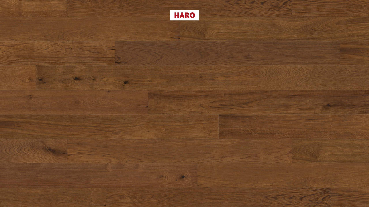 HARO PARKETT 4000 Landhausdiele Plaza 240 4V Bernsteineiche Sauvage strukturiert naturaLin plus Top Connect