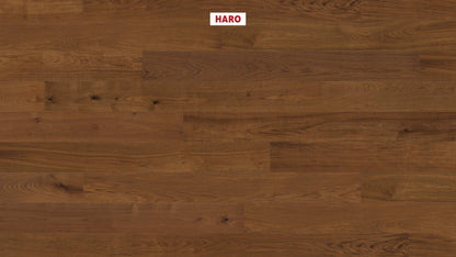 HARO PARKETT 4000 Landhausdiele Plaza 240 4V Bernsteineiche Sauvage strukturiert naturaLin plus Top Connect