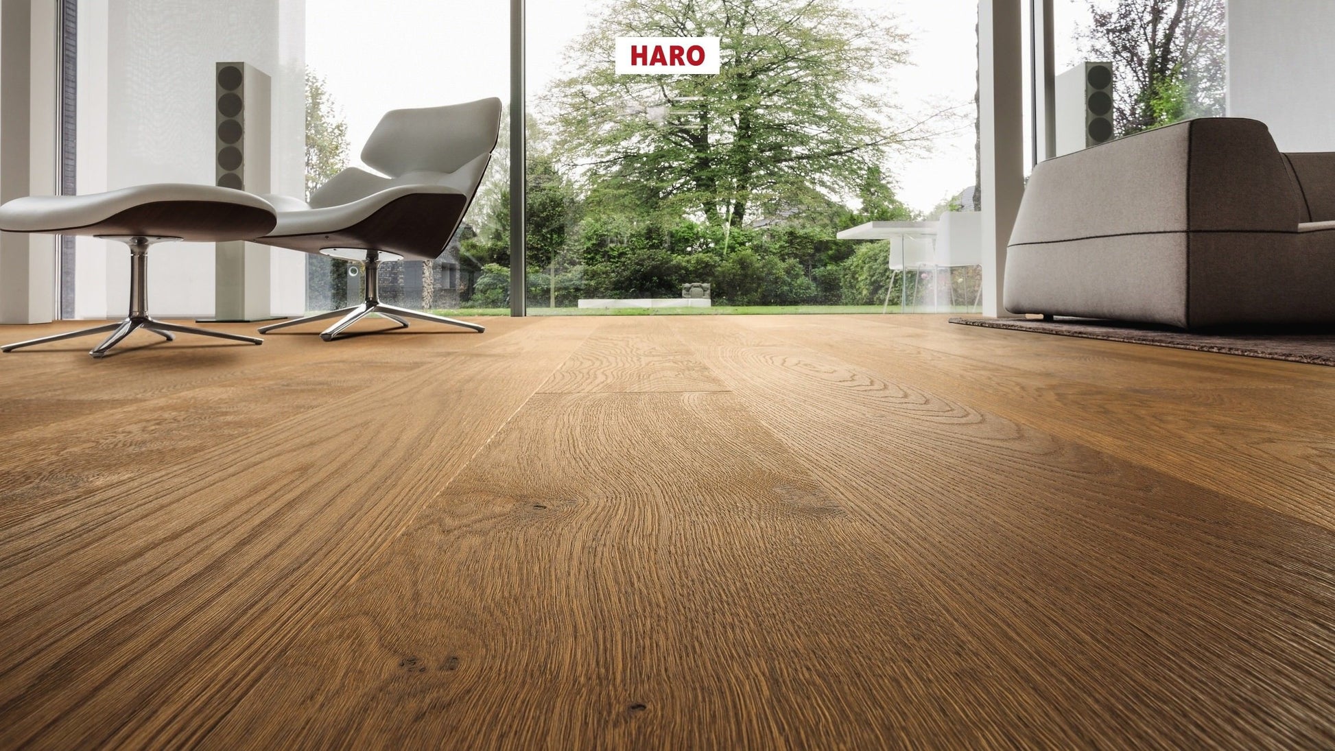 HARO PARKETT 4000 Landhausdiele Plaza 240 4V Bernsteineiche Universal alpin strukturiert naturaLin plus Top Connect