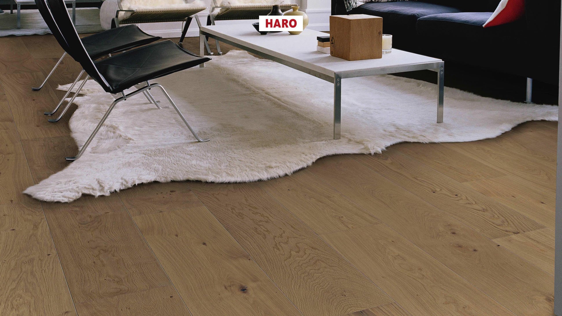 HARO PARKETT 4000 Landhausdiele Plaza 240 4V Eiche invisible Markant strukturiert naturaDur Top Connect