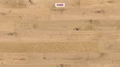 HARO PARKETT 4000 Landhausdiele Plaza 240 4V Eiche invisible Sauvage strukturiert naturaLin plus Top Connect