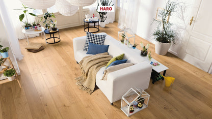 HARO PARKETT 4000 Landhausdiele Plaza 240 4V Eiche Markant strukturiert naturaDur Top Connect