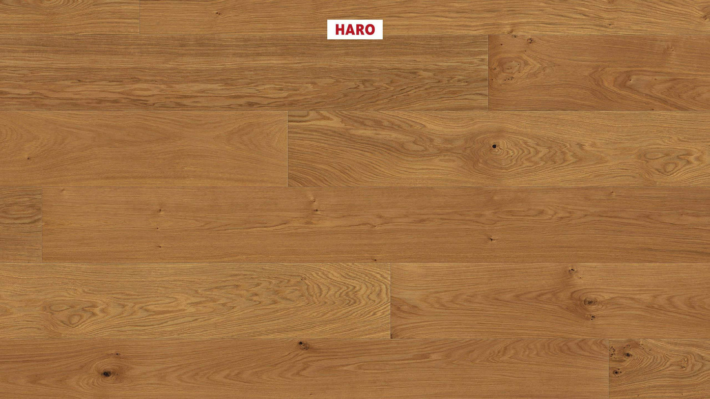 HARO PARKETT 4000 Landhausdiele Plaza 240 4V Eiche Markant strukturiert naturaLin plus Top Connect