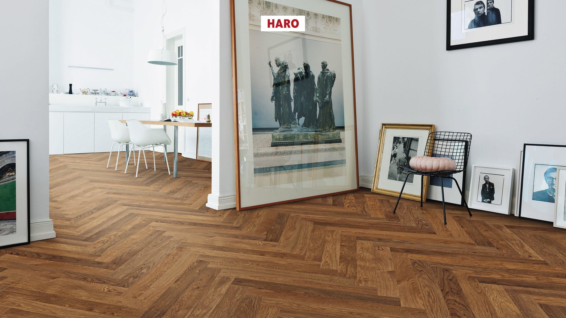 HARO PARKETT 4000 Landhausdiele Prestige Bernsteineiche Markant strukturiert naturaDur Nut & Feder