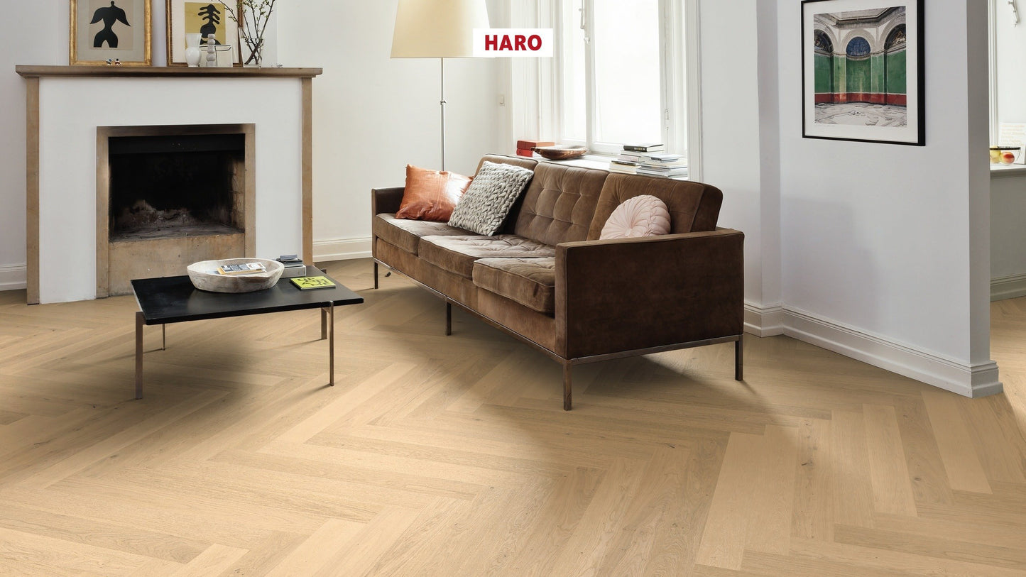 HARO PARKETT 4000 Landhausdiele Prestige Eiche invisible Markant strukturiert naturaDur Nut & Feder