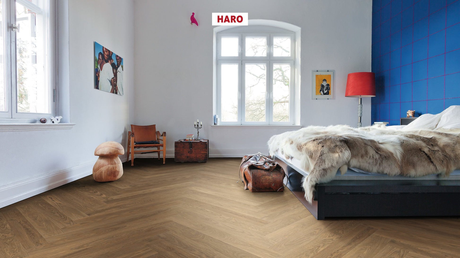HARO PARKETT 4000 Landhausdiele Prestige Eiche sandgrau Markant strukturiert naturaDur Nut & Feder