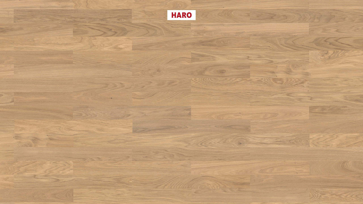 HARO PARKETT 4000 Stab Classico Eiche lichtweiß Naturale strukturiert naturaDur Nut & Feder