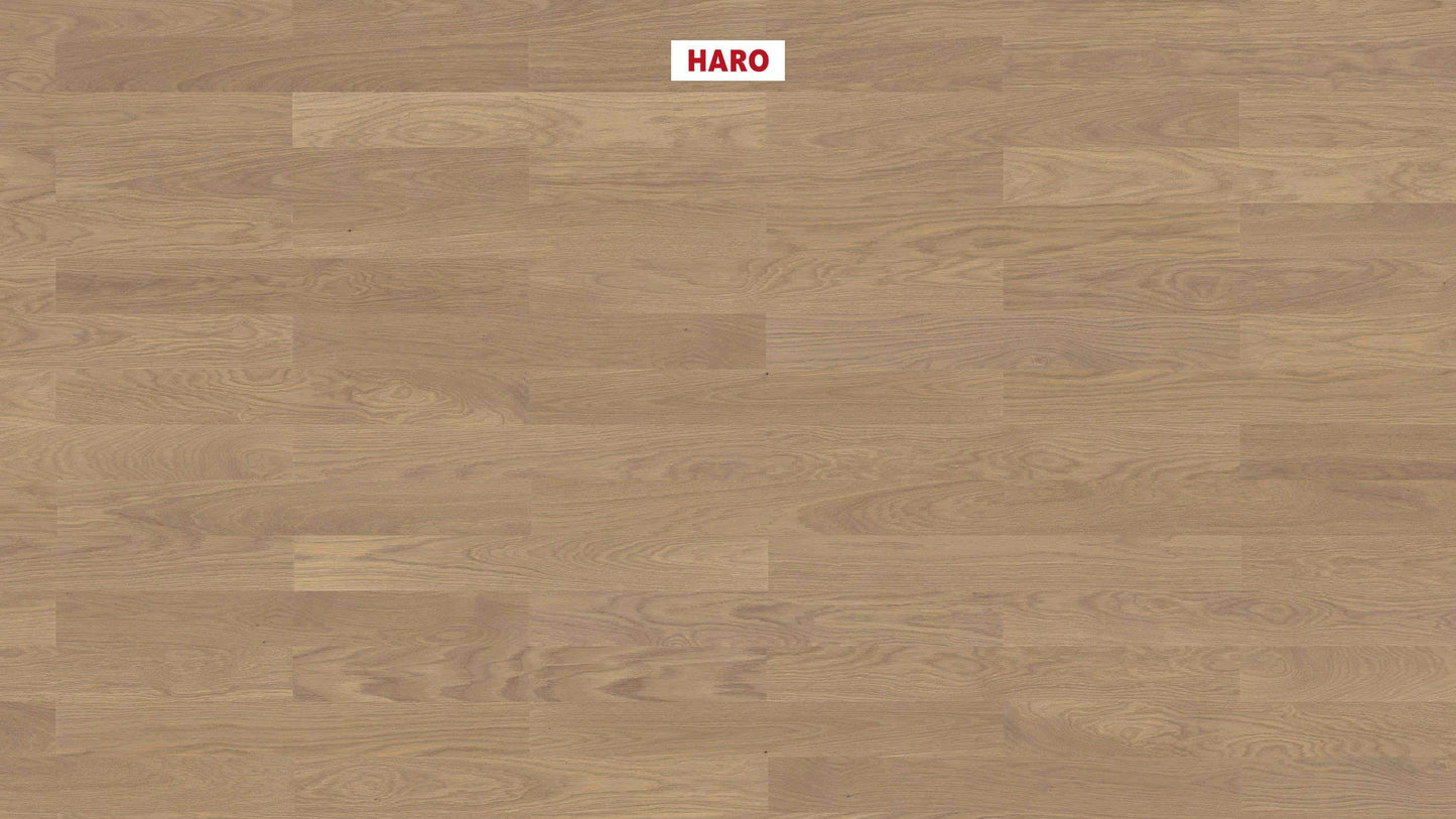 HARO PARKETT 4000 Stab Classico Eiche sandgrau Trend strukturiert naturaDur Nut & Feder