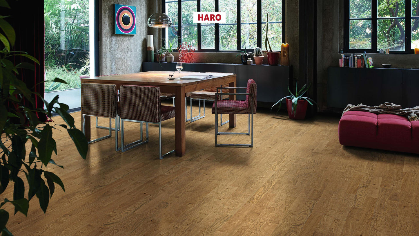 HARO PARKETT 4000 Stab Classico Eiche Trend strukturiert naturaDur Nut & Feder