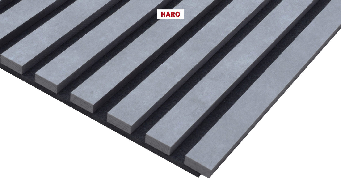 HARO WALL 19 mm Design Stripe Betongrau foliert*