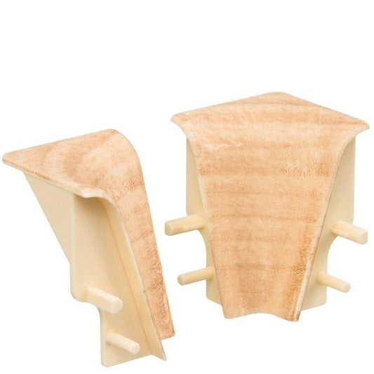 Innenecke Kunststoff für Stecksockelleiste 19x39mm (2 Stk./Pack) Ahorn*