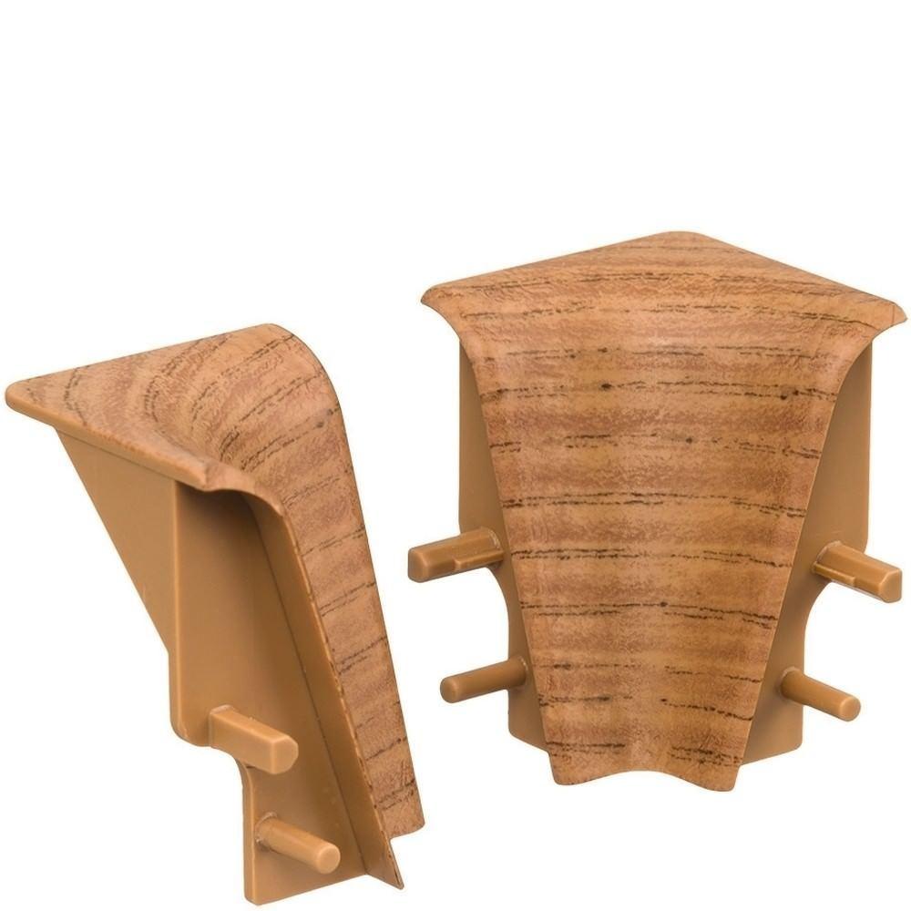 Innenecke Kunststoff für Stecksockelleiste 19x39mm (2 Stk./Pack) Kirsche / Nussbaum hell*