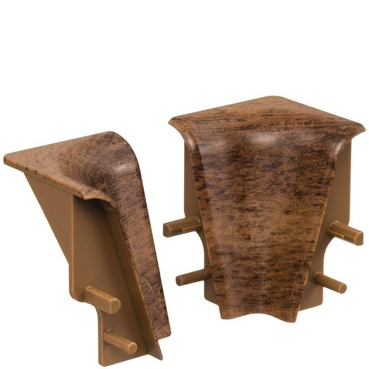 Innenecke Kunststoff für Stecksockelleiste 19x39mm (2 Stk./Pack) Nussbaum dunkel*