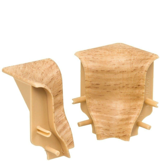 Innenecke Kunststoff für Stecksockelleiste 19x39mm geschwung. (2 Stk./Pack) Buche*